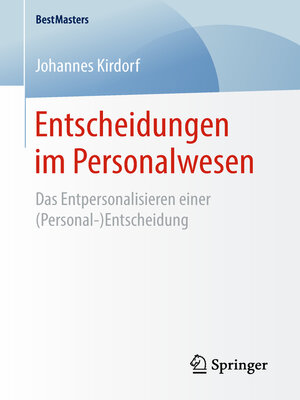 cover image of Entscheidungen im Personalwesen
